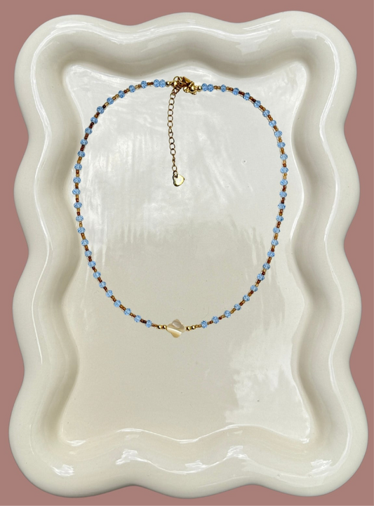 Mother of Pearl / Crystal Necklace