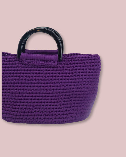 Crochet Plastic Handle Bag