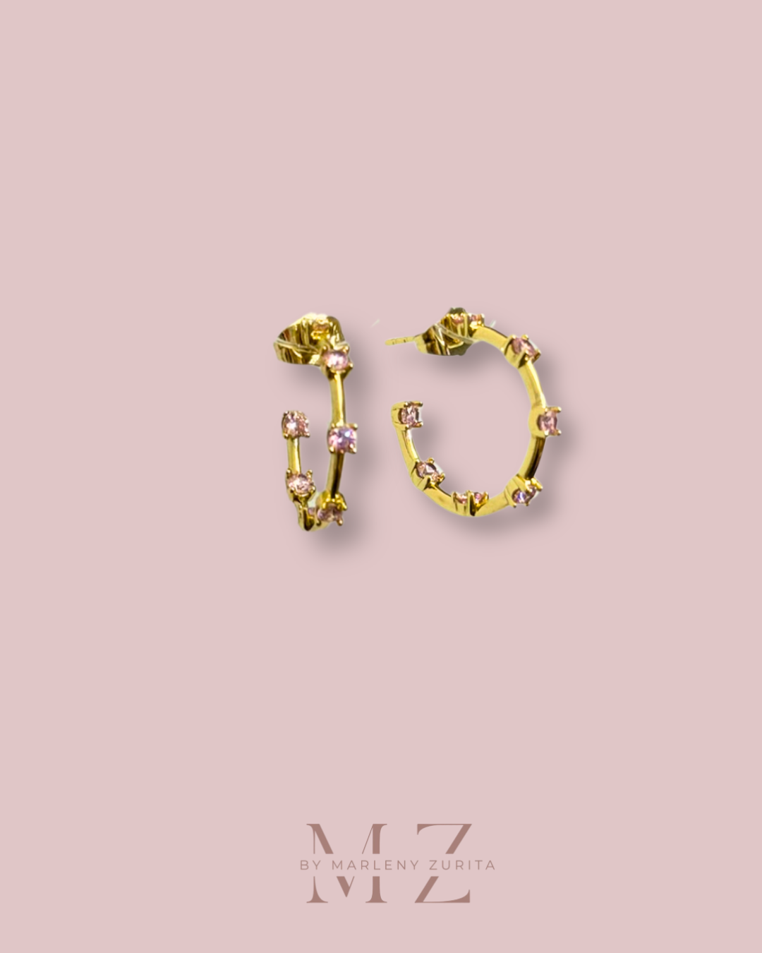 Crystal Hoop Earring