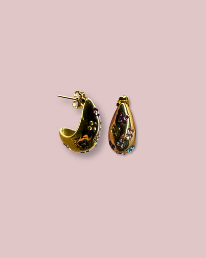Gold Flower Earring