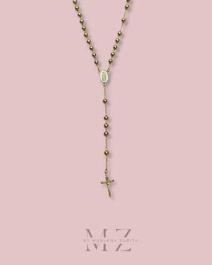 Golden Rosary Necklace