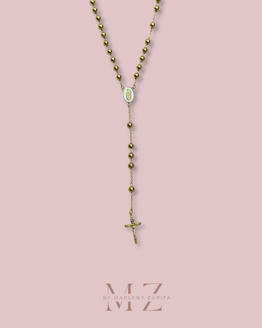 Golden Rosary Necklace