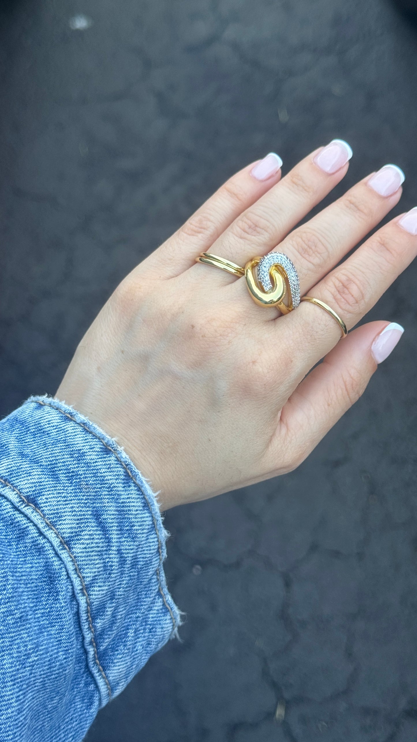 Rosé Curve Ring