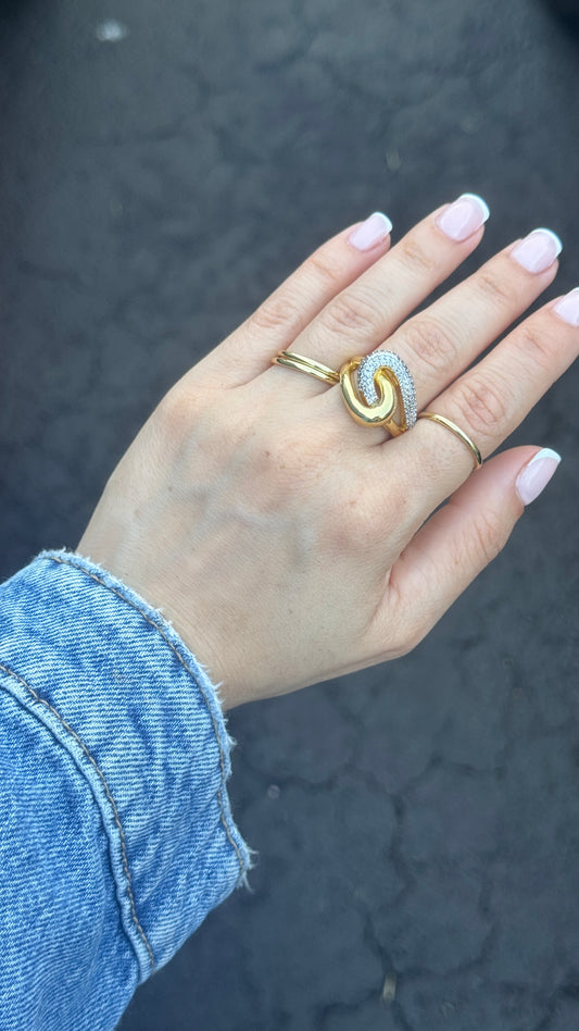 Rosé Curve Ring
