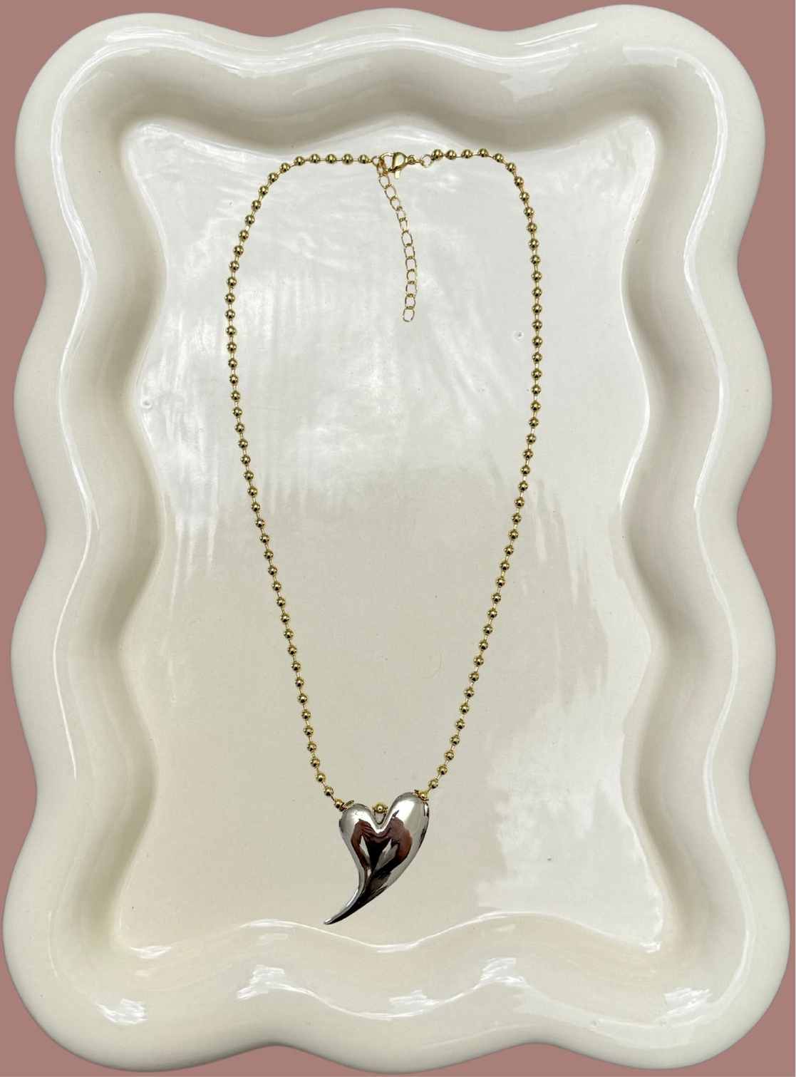 Tear Drop Heart Necklace