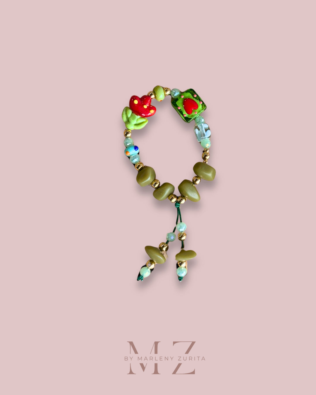 Abstract Green Bracelet