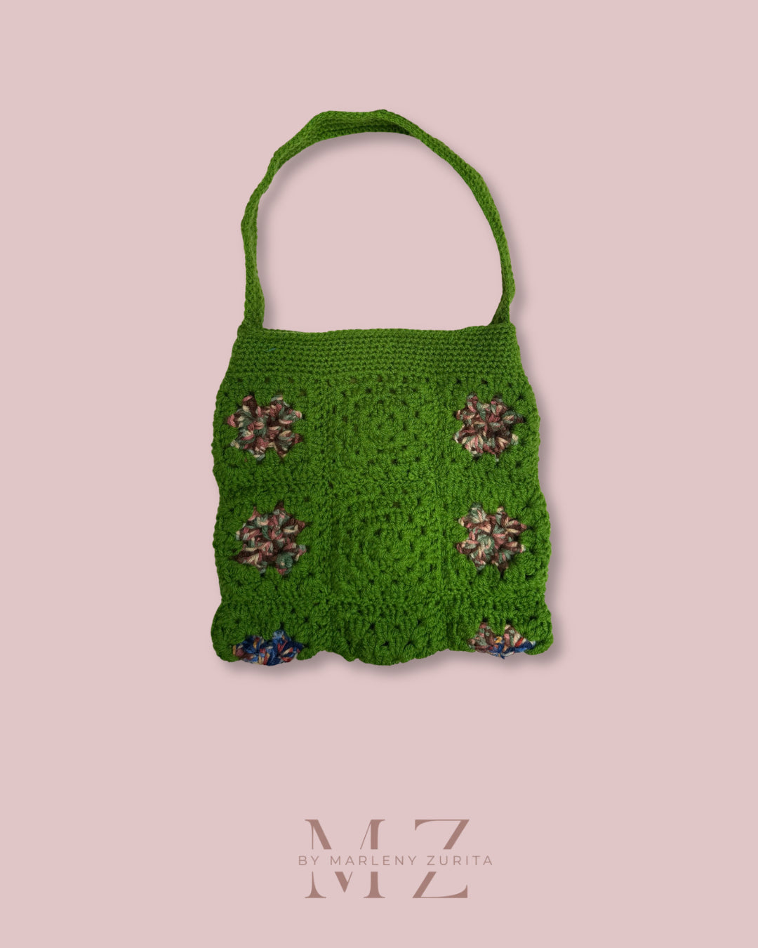 Crochet Green Bag