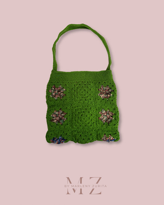 Crochet Green Bag
