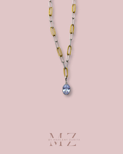 Two Tone Crystal Necklace