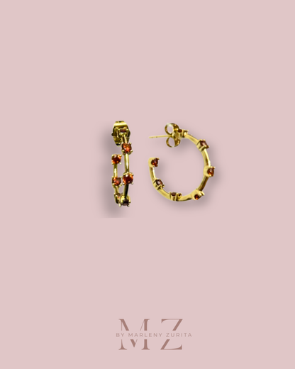 Crystal Hoop Earring