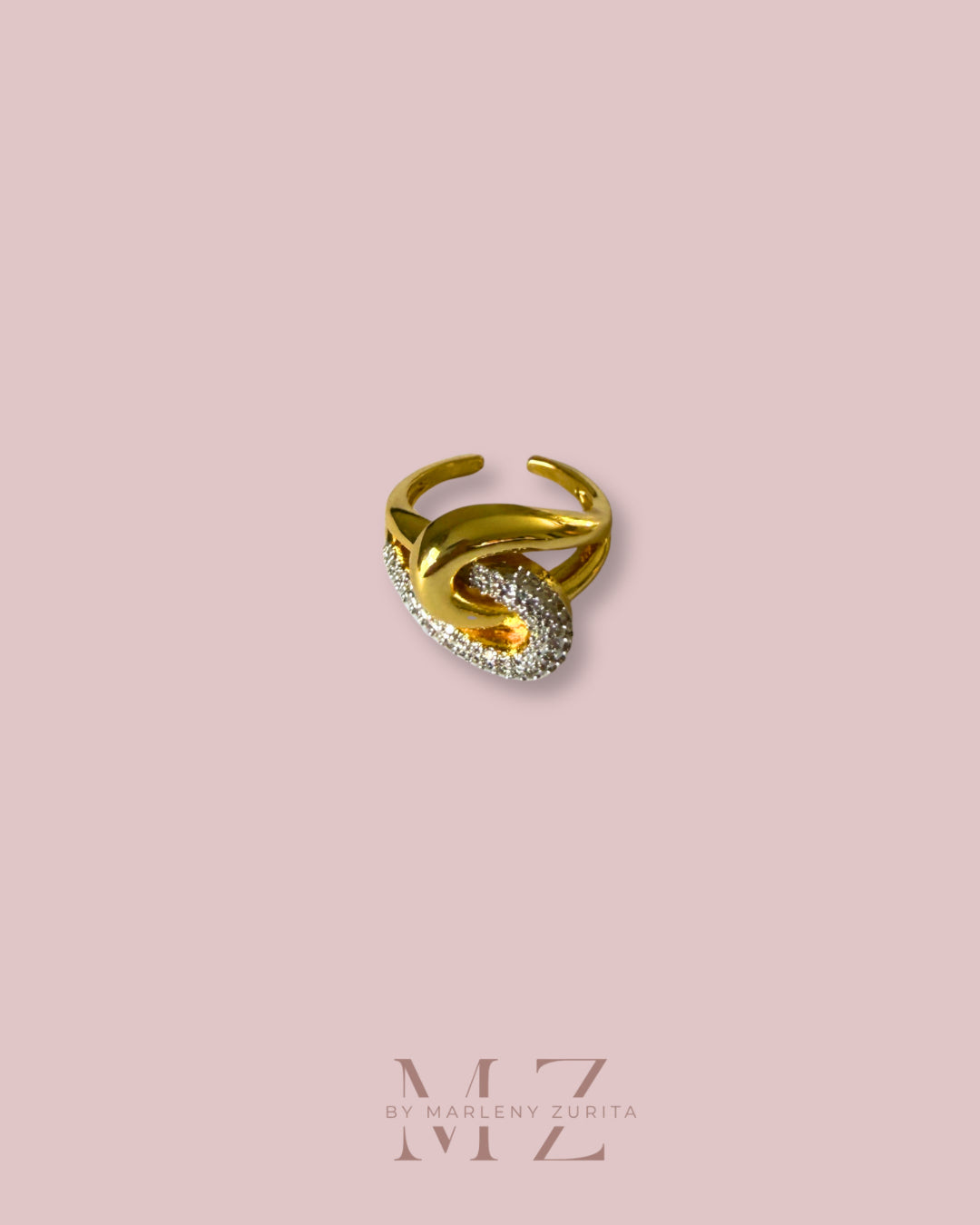 Gold Crystal Ring