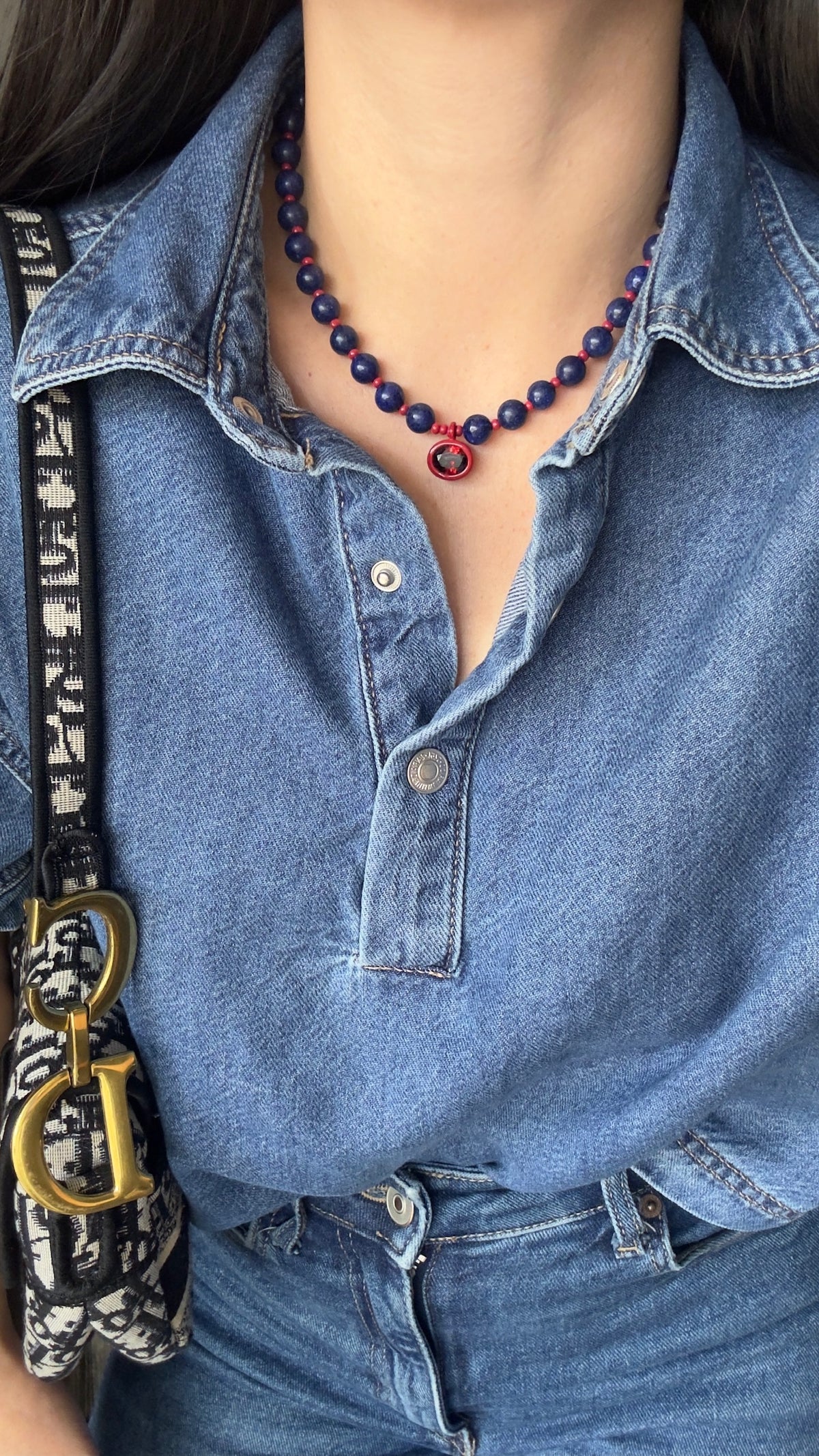 Blue Ruby Necklace