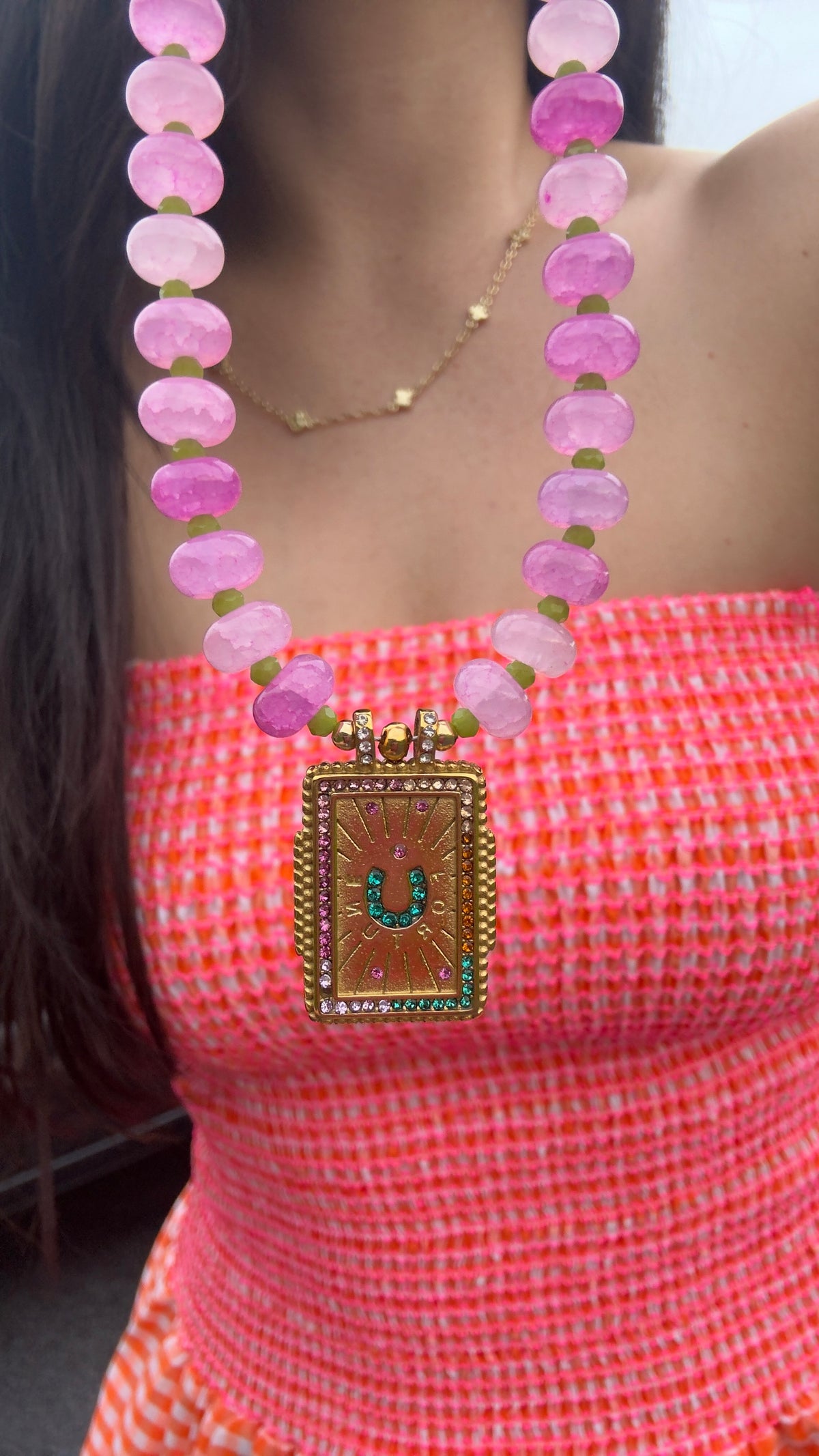 Pink Jade Necklace