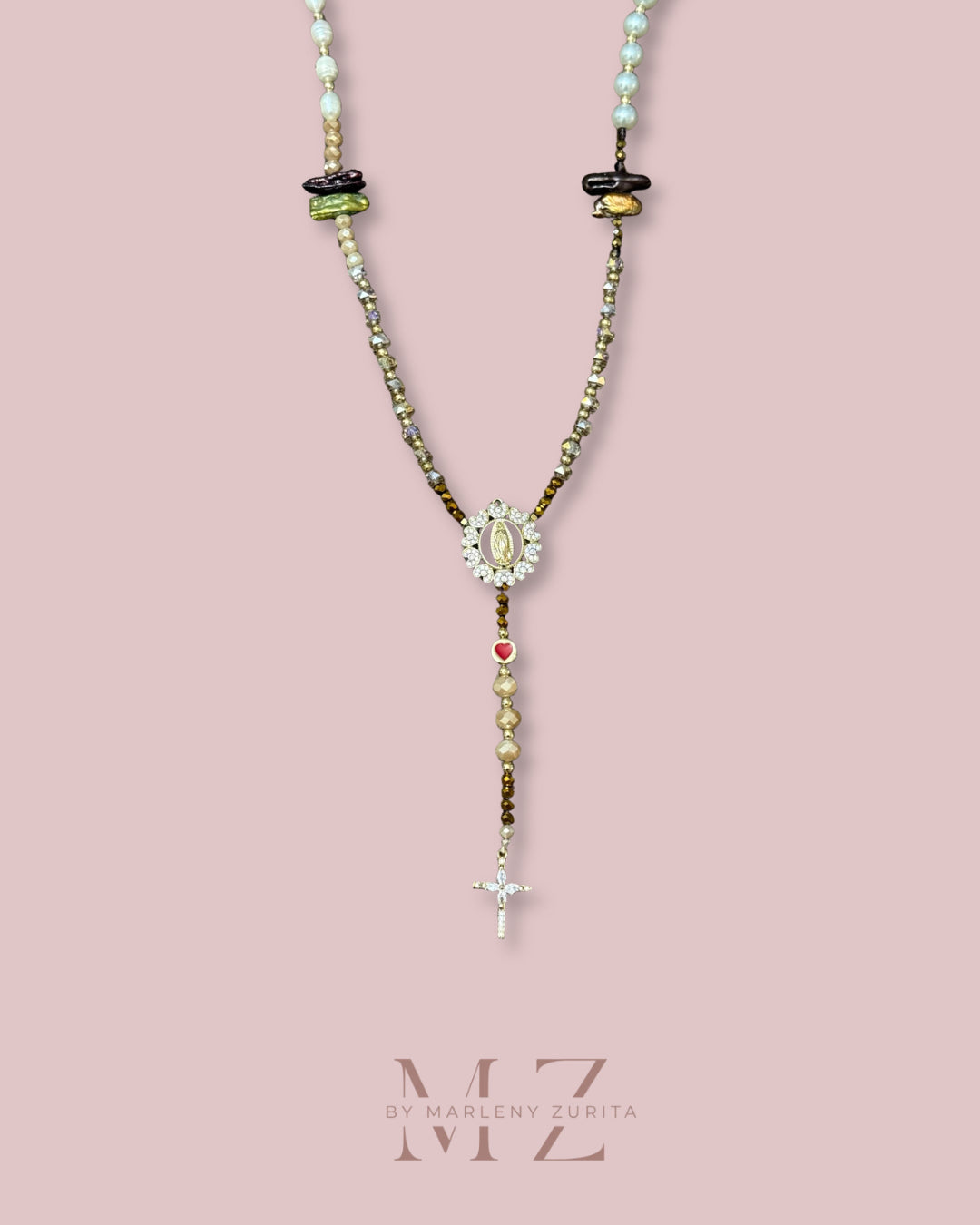 Abstract Rosary Necklace