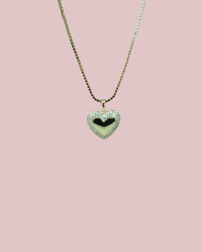 Crystal Gold Heart Necklace