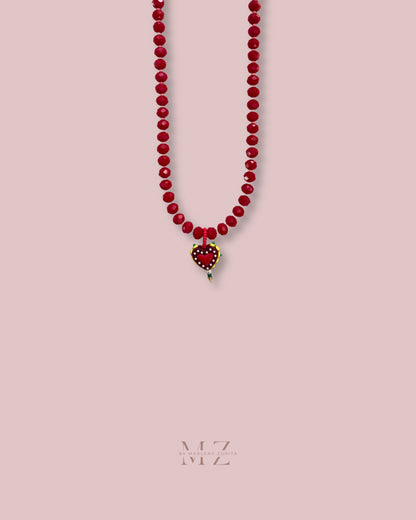 Crystal Funky Heart Necklace