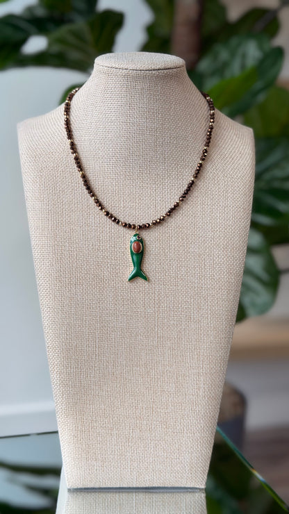 Brown Fish Necklace
