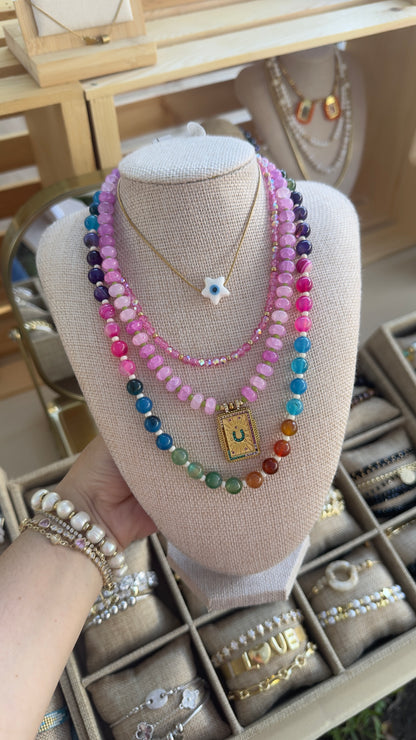 Pink Jade Necklace