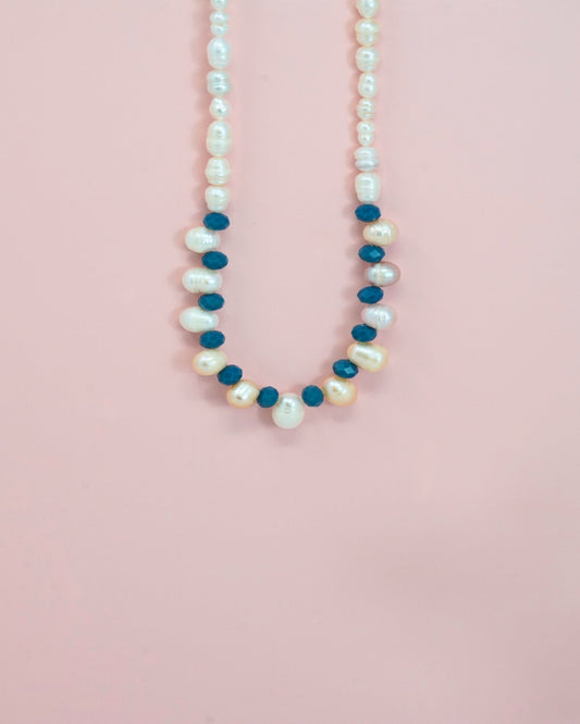 Crystal Pearl Mix Necklace