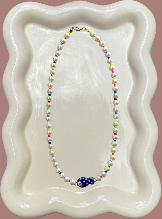 Pearl Fish Necklace
