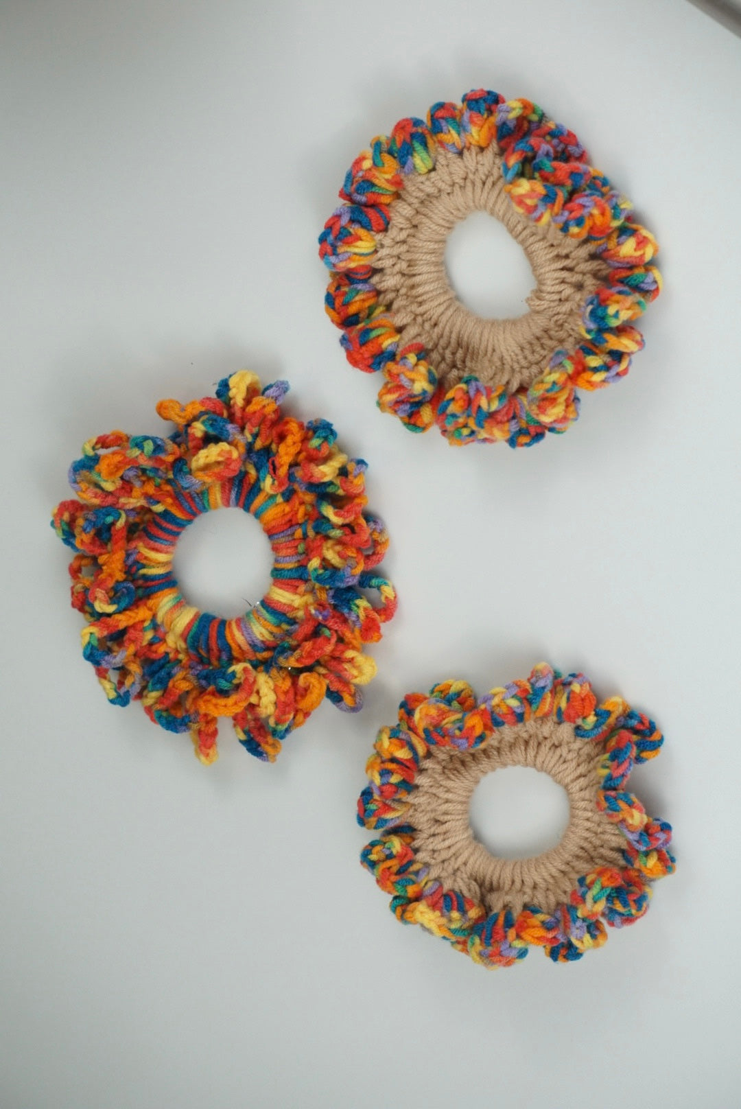 Crochet scrunchies