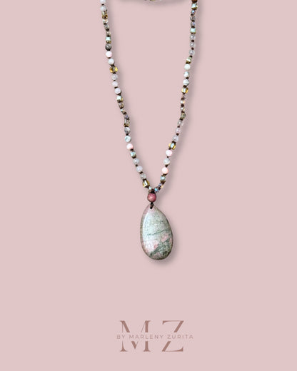 Natural Stone Long Necklace
