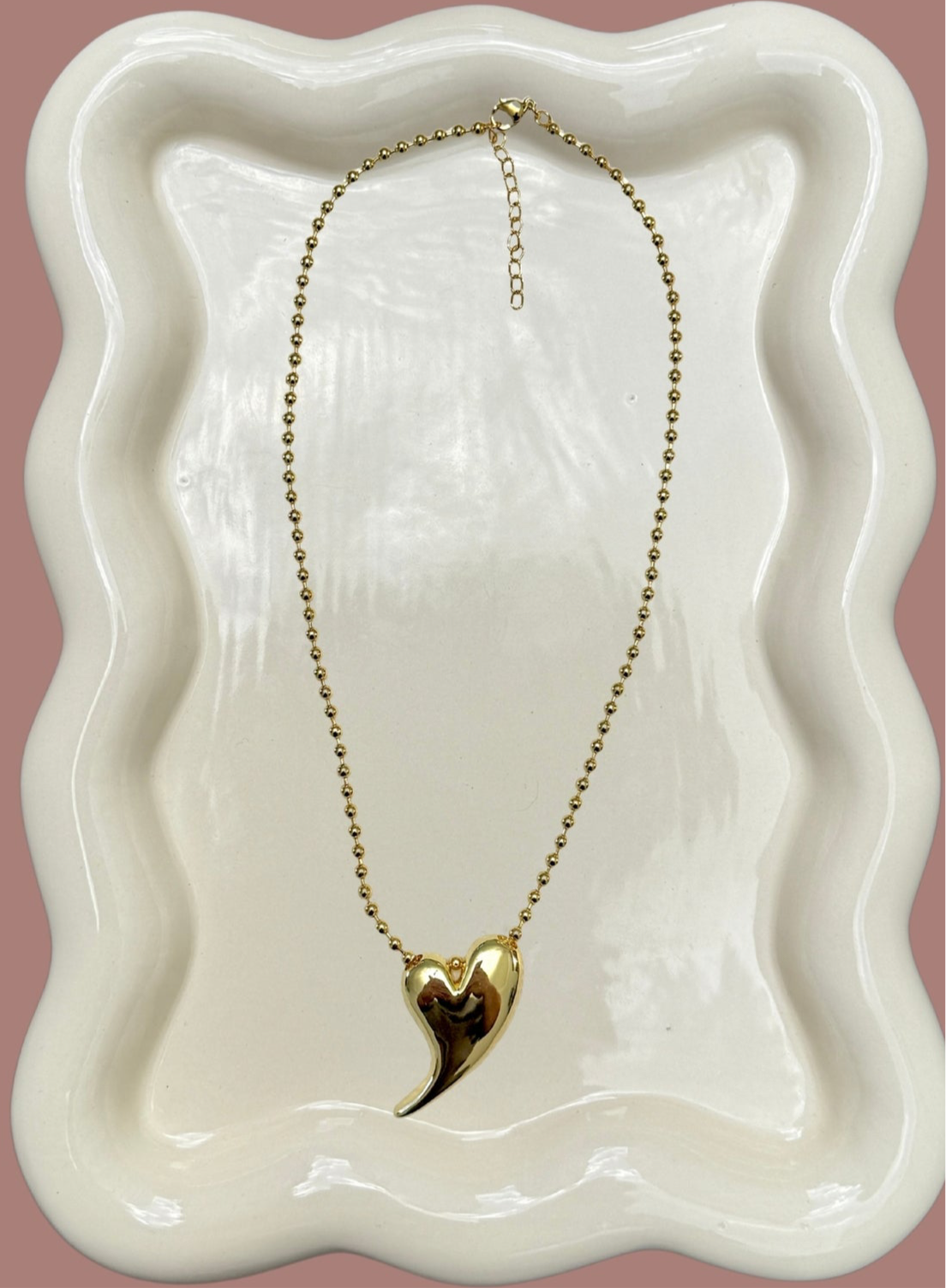 Tear Drop Heart Necklace