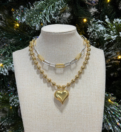 Big Heart Bead Necklace