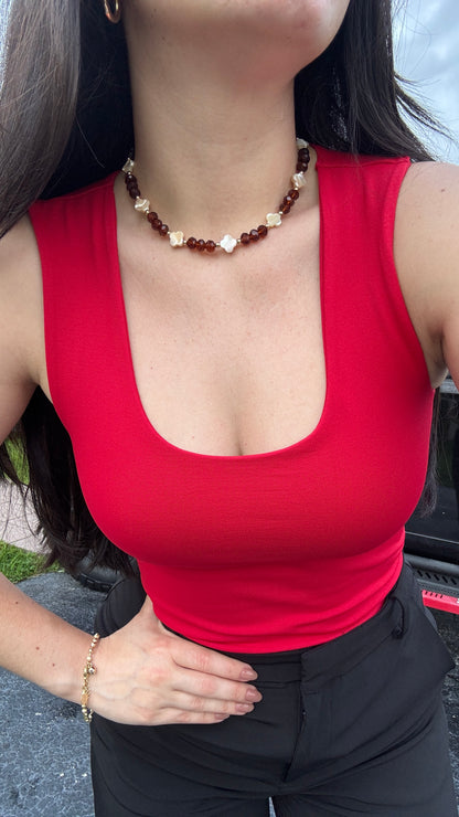 Clover Crystal Necklace