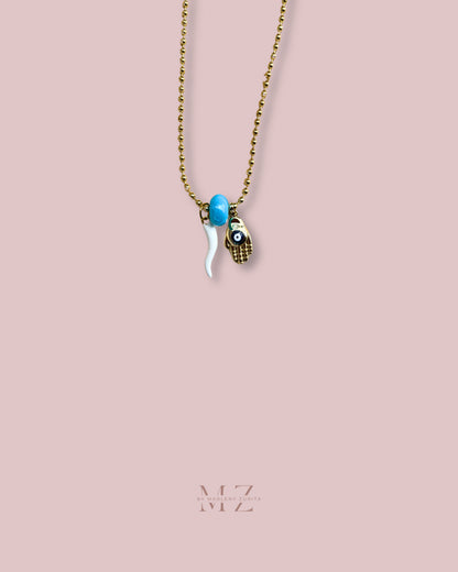 Hamsa Hand Gold Necklace