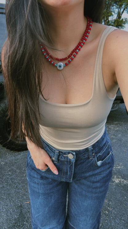 Crystal Evil Eye Necklace