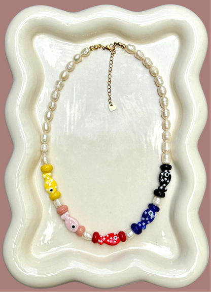 Fish Pearl Necklace