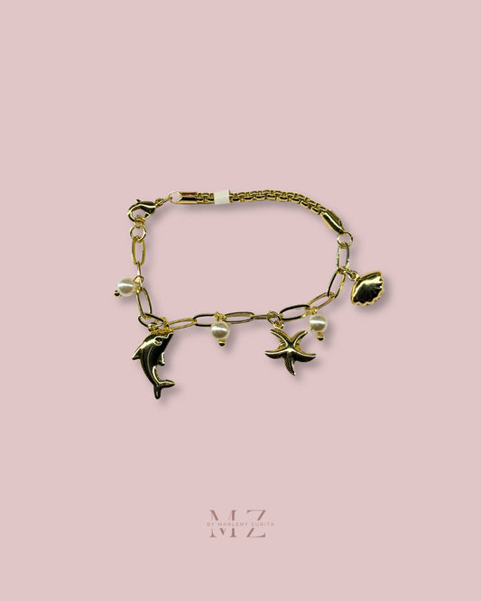 Pearl and Sea Bracelet