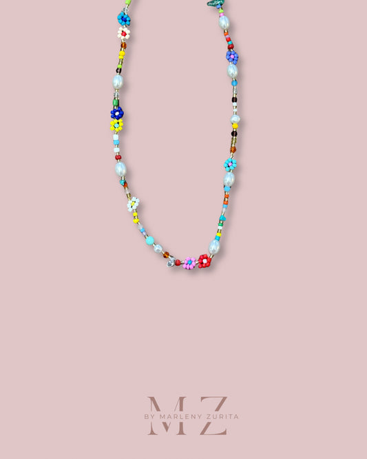 Flower Bead Necklace