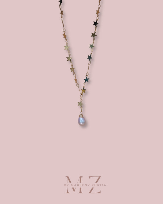 Star Pearl Gold Necklace
