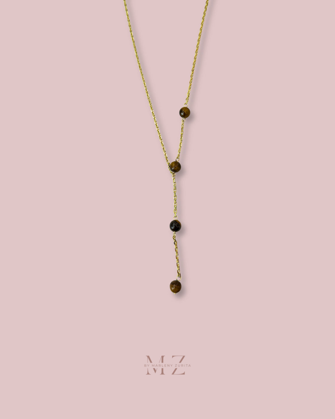 Tiger Eye Gold Necklace