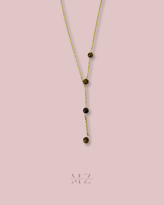 Tiger Eye Gold Necklace