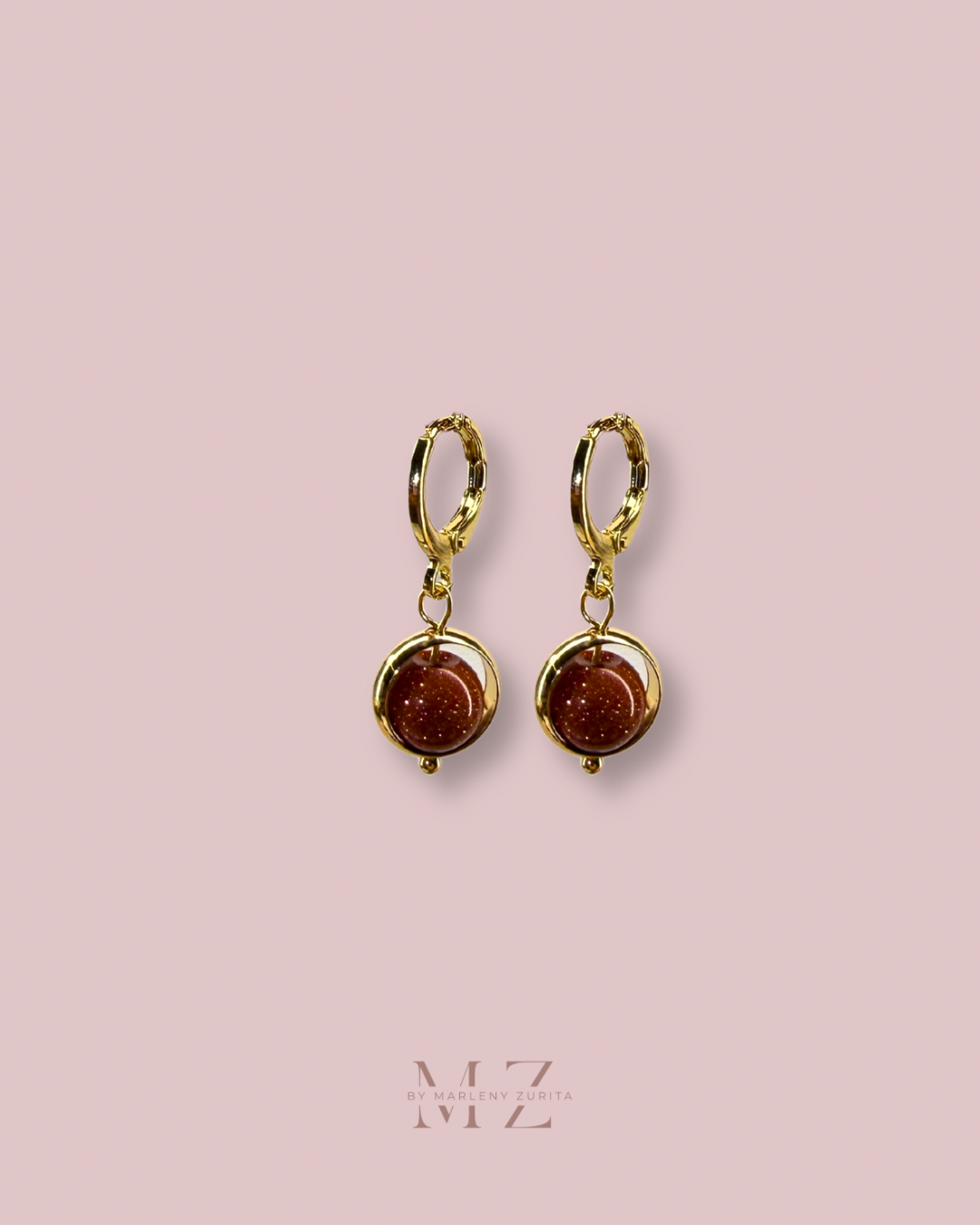 Goldstone Earring