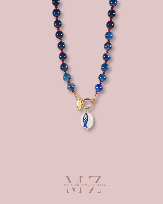 Blue Fish Necklace