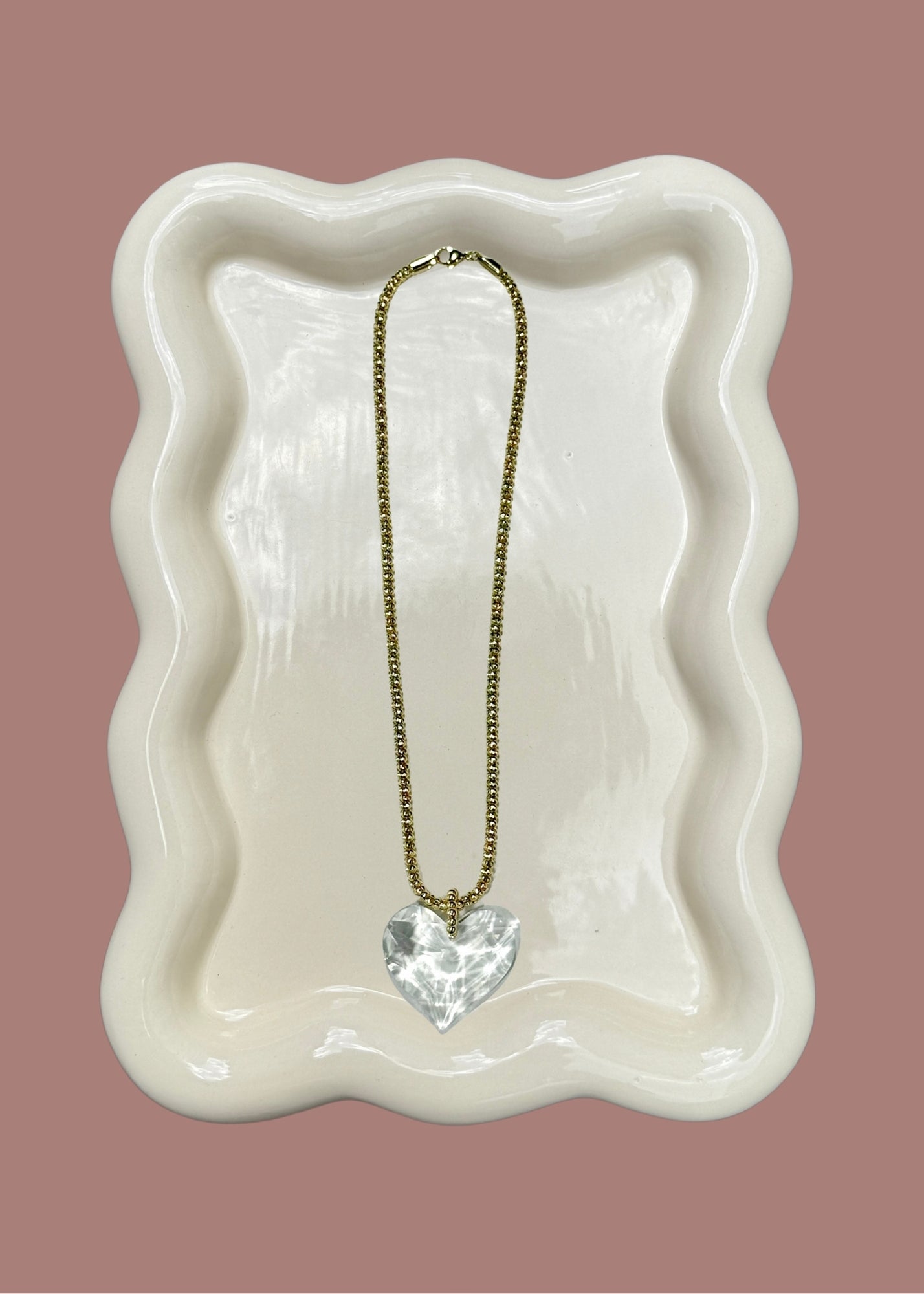 Clear Heart Necklace