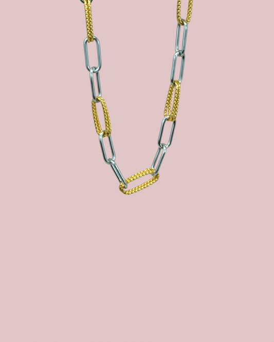 Silver and Gold Link Necklace