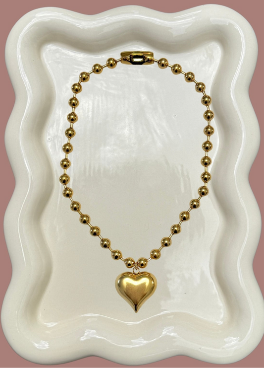 Big Heart Bead Necklace