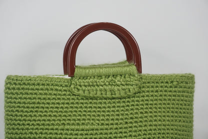 Crochet Plastic Handle Bag