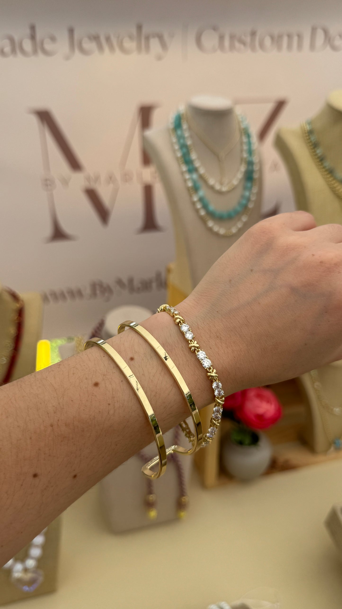 Double Gold Bangle