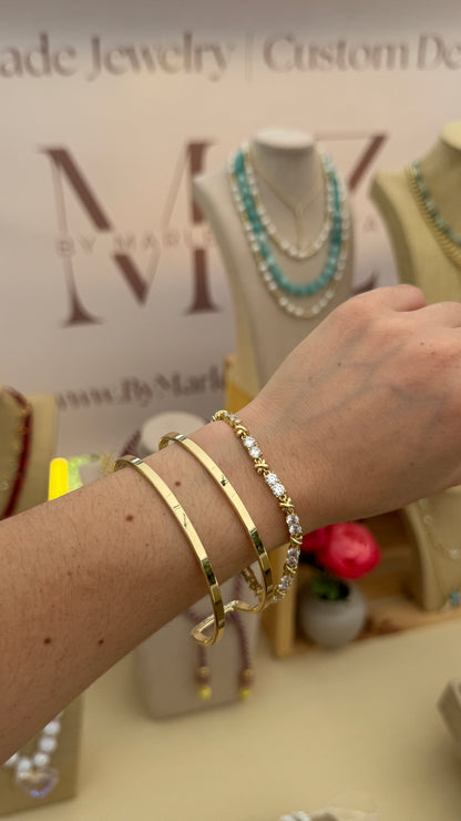 Double Gold Bangle