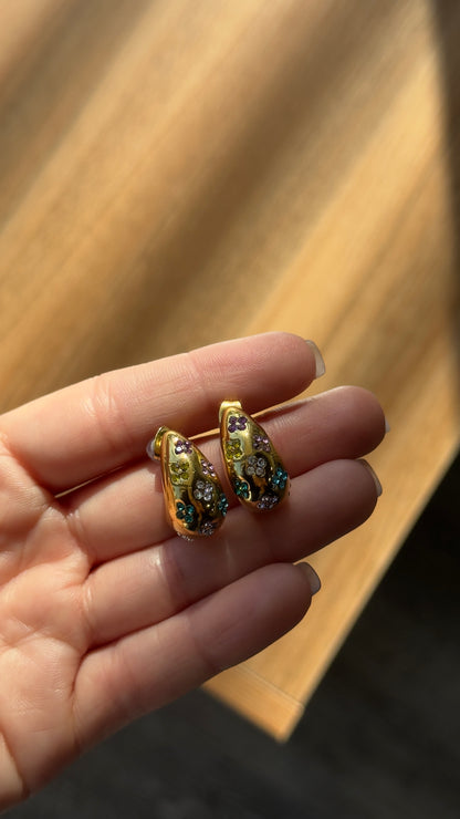Gold Flower Earring