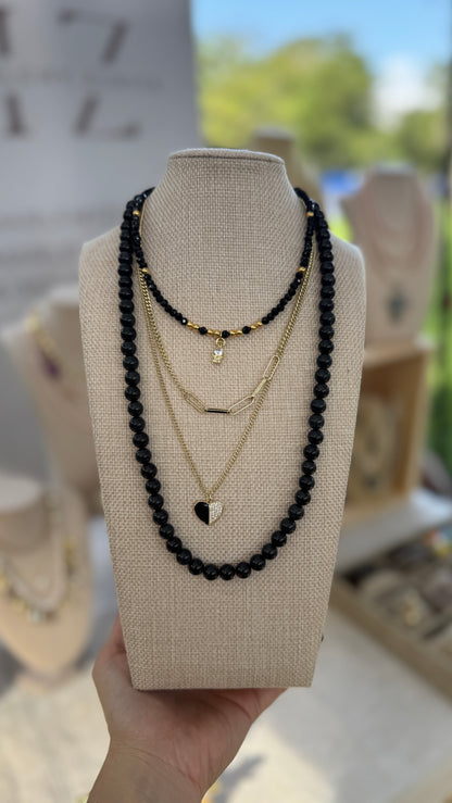 Heart Double Chain Necklace