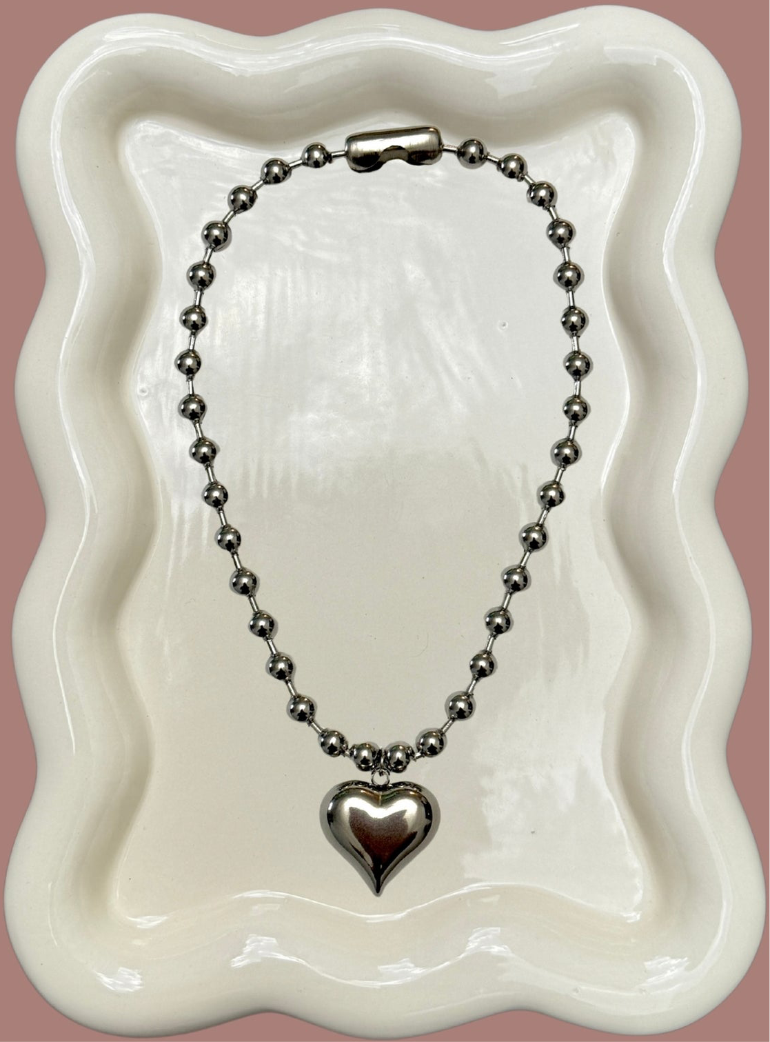 Big Heart Bead Necklace