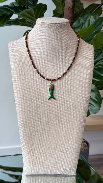 Brown Fish Necklace