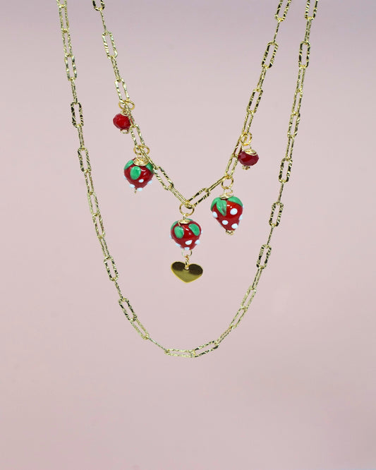 Strawberry Layer Necklace